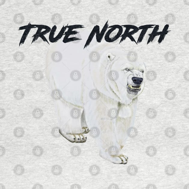 Angry Polar Bear in the True North by Brushes with Nature